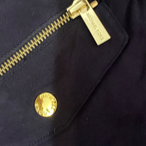 Michael Kors navy blue rayon lightweight zippered jogger pant. Sz.8 - Picture 12 of 15